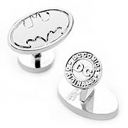 Batman Logo Silver Oval Cufflinks